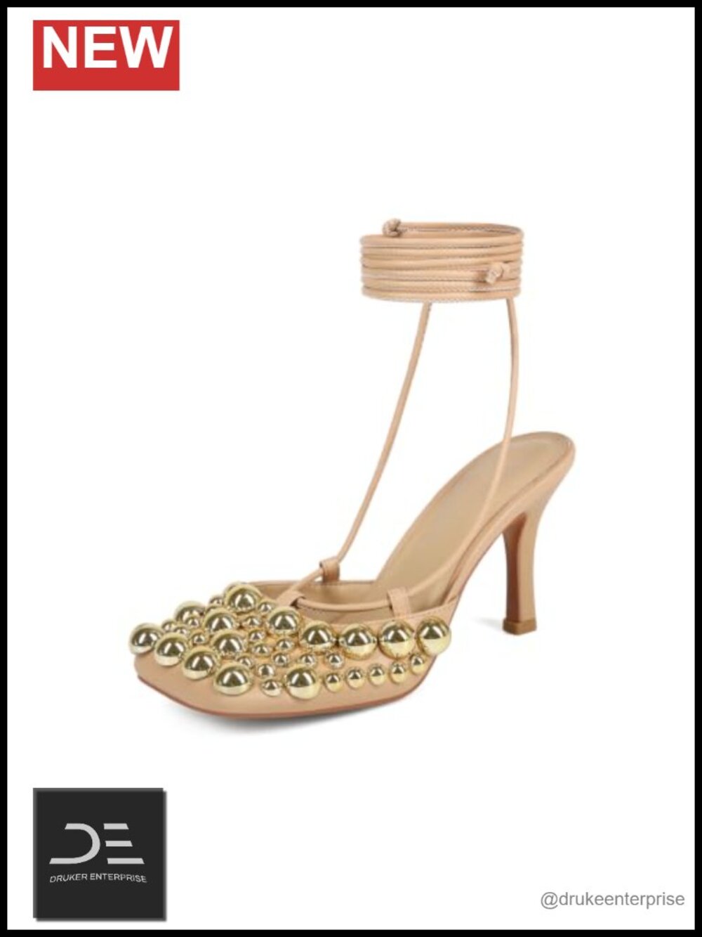 4IN High Heel Sandals with Pearl Design for Weddings Parties Evening Wear